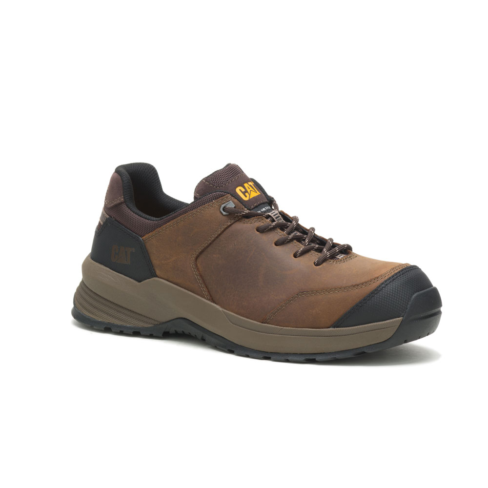 Caterpillar Men's Streamline 2.0 Leather Ct / Astm/Comp Toe Safety Shoes Brown CAT-24718